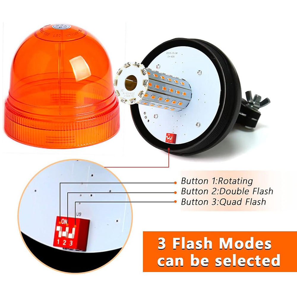 60 LED Amber Tractor Motorcycl - Sos Light Strobe recension och pris