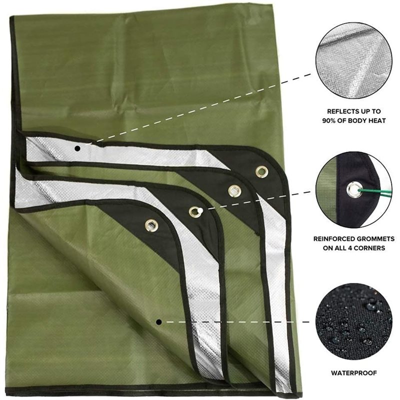 Reusable Insulated Tarp, 210Cm - Survival Blanket Reflective recension och pris